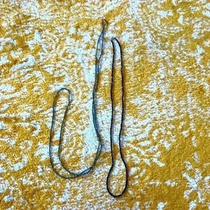 Set long single strand silver and black crystal necklaces NWOT